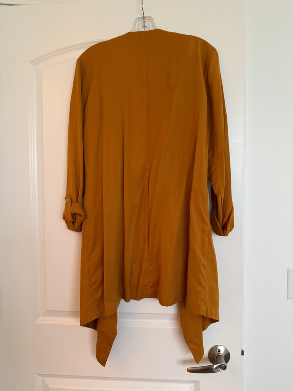 Mustard Draped Open-Front Jacket - Picture 5 of 6